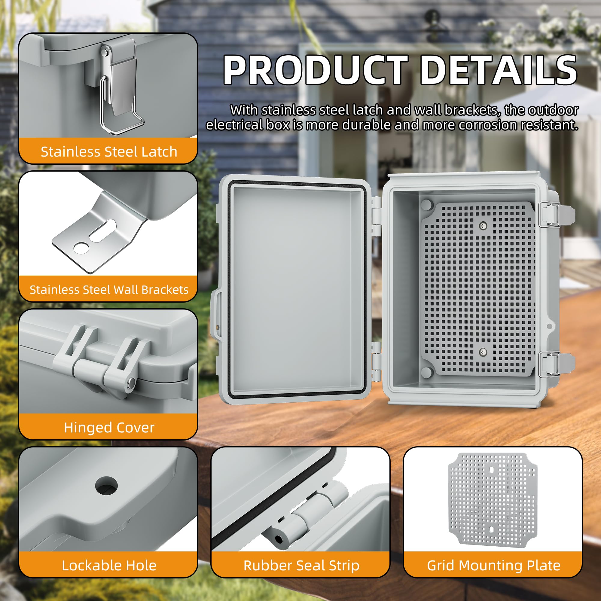 Joinfworld outdoor weatherproof box cable glands maintain watertight cable entries