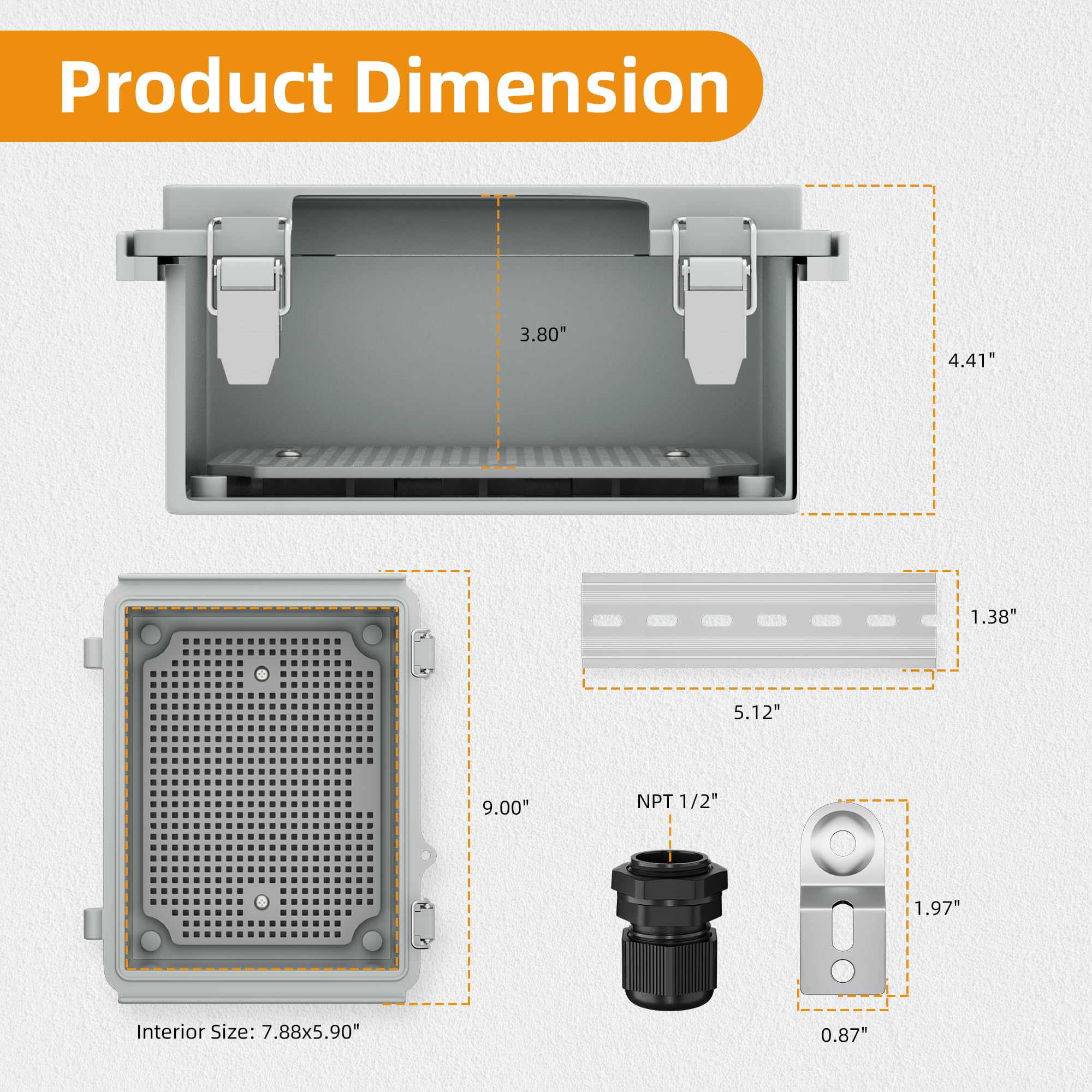 Joinfworld outdoor weatherproof box wall mounts simplify exterior installation