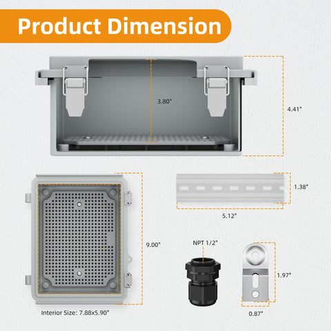 Joinfworld outdoor weatherproof box wall mounts simplify exterior installation