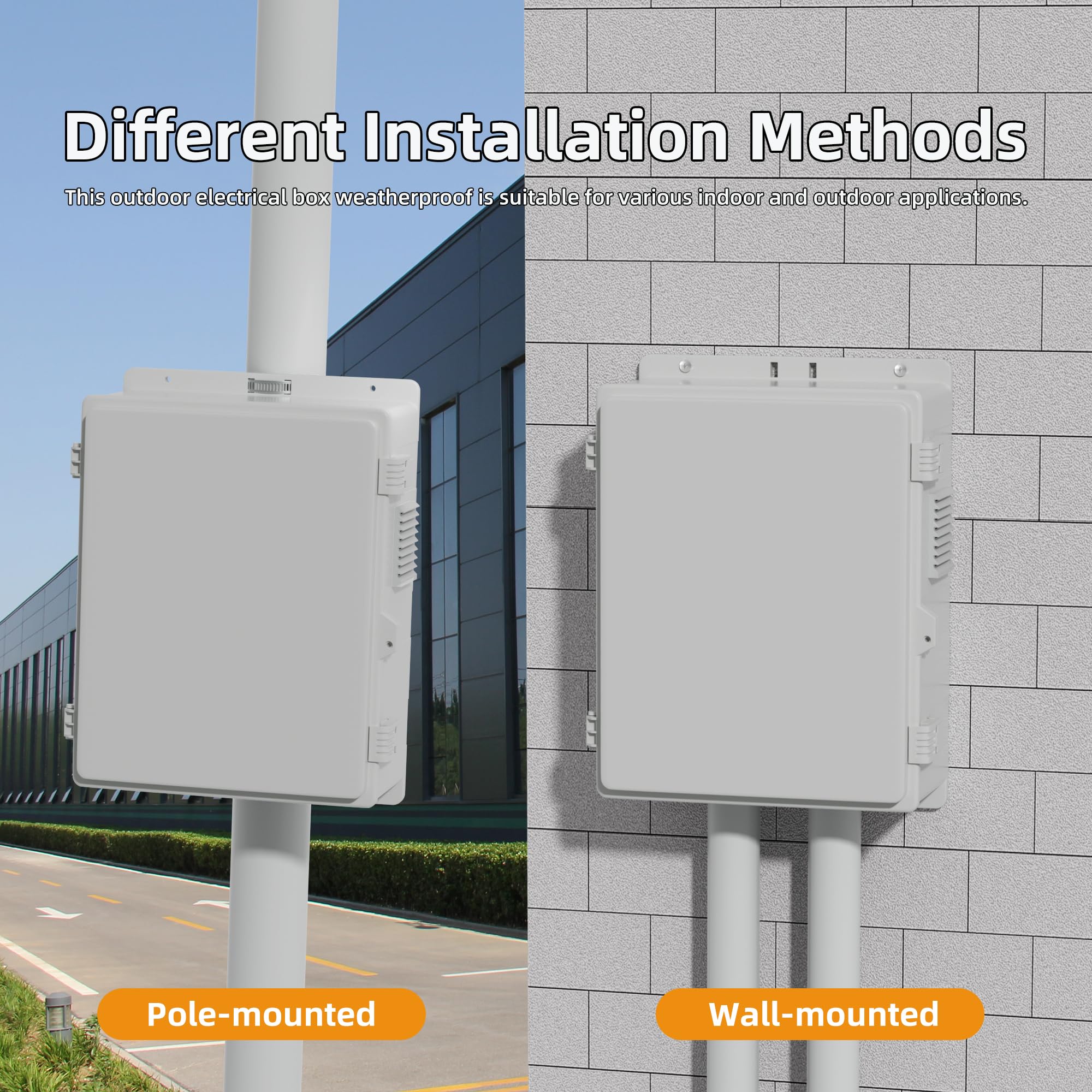 Joinfworld wall or pole mounting kit enables flexible outdoor setup.