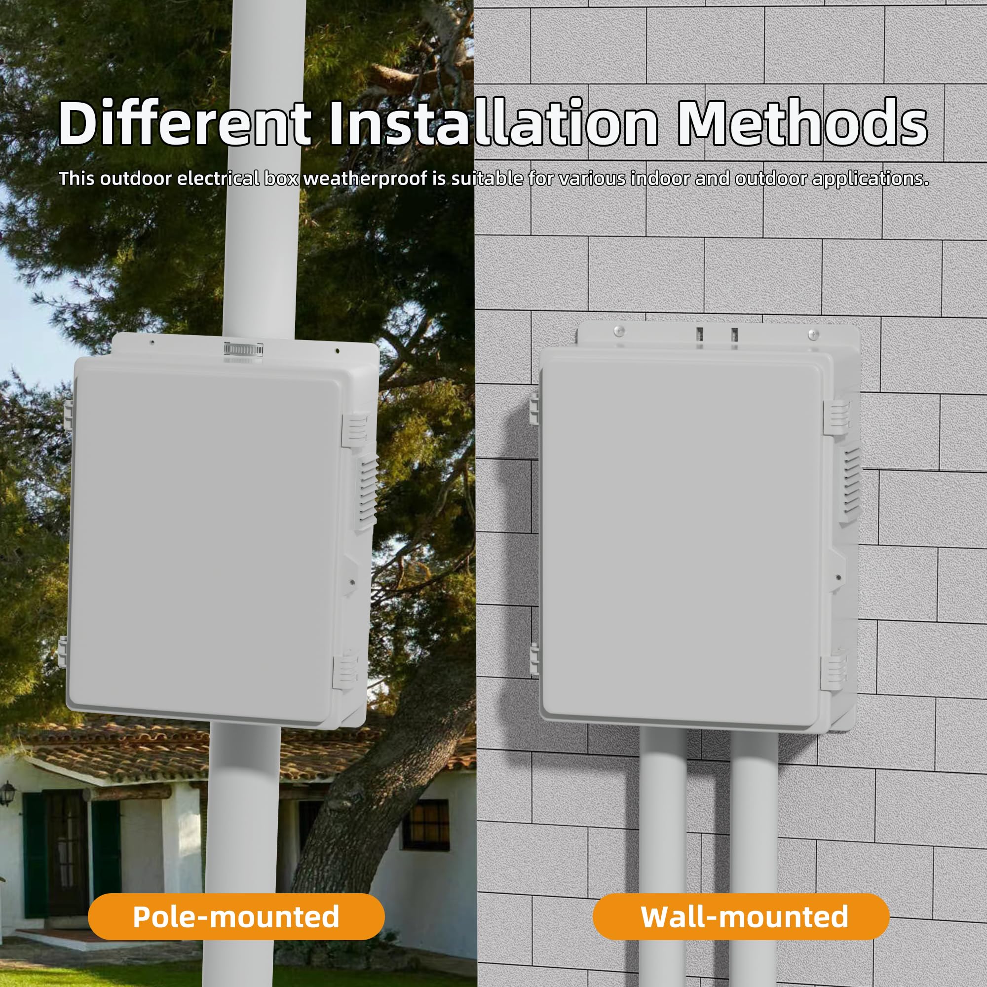 Joinfworld wall or pole mounting options for versatile outdoor setup.