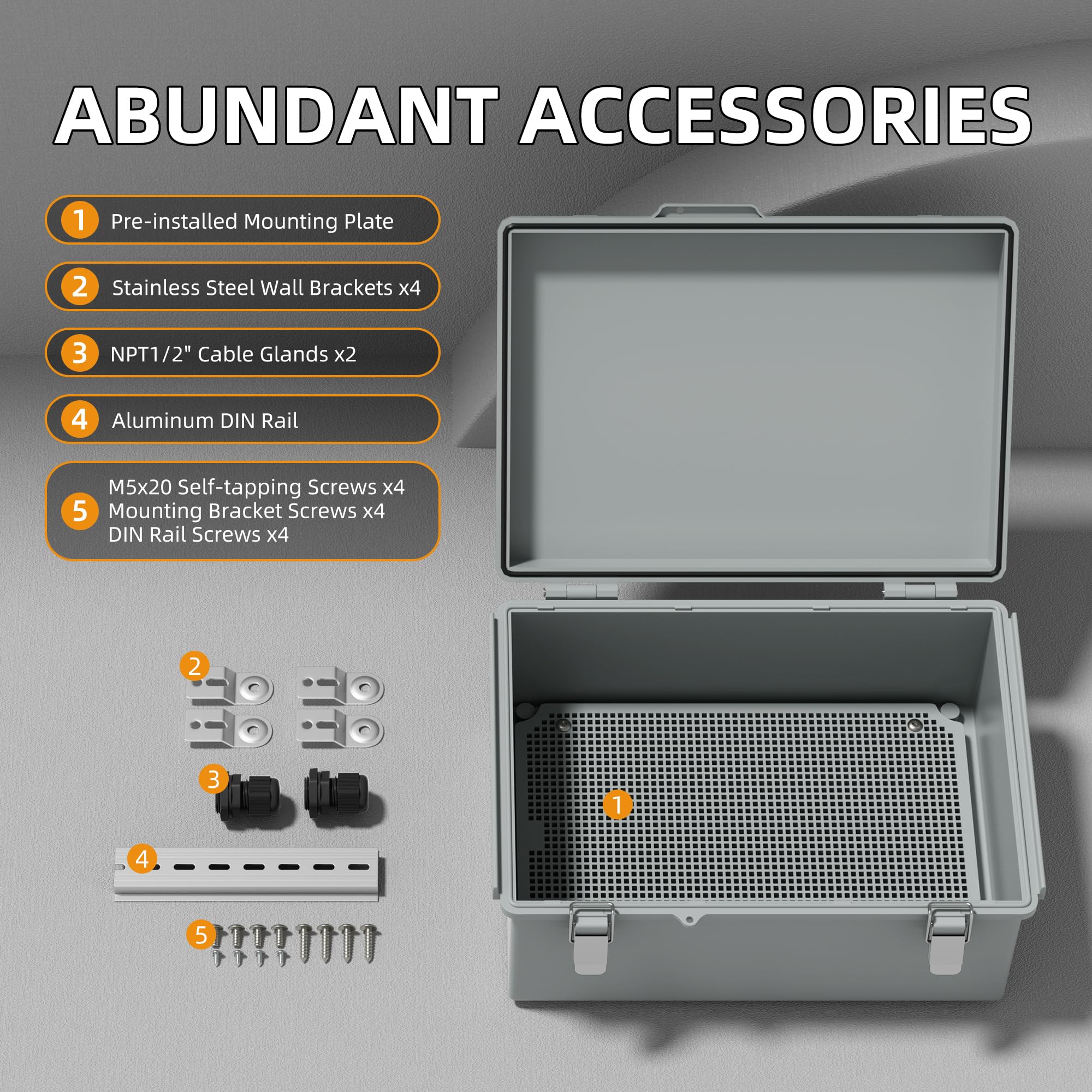 Joinfworld waterproof box with DIN rail enables mounting of controllers