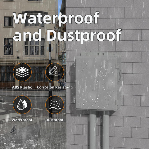 Joinfworld waterproof box with lockable buckles for secure outdoor installations.