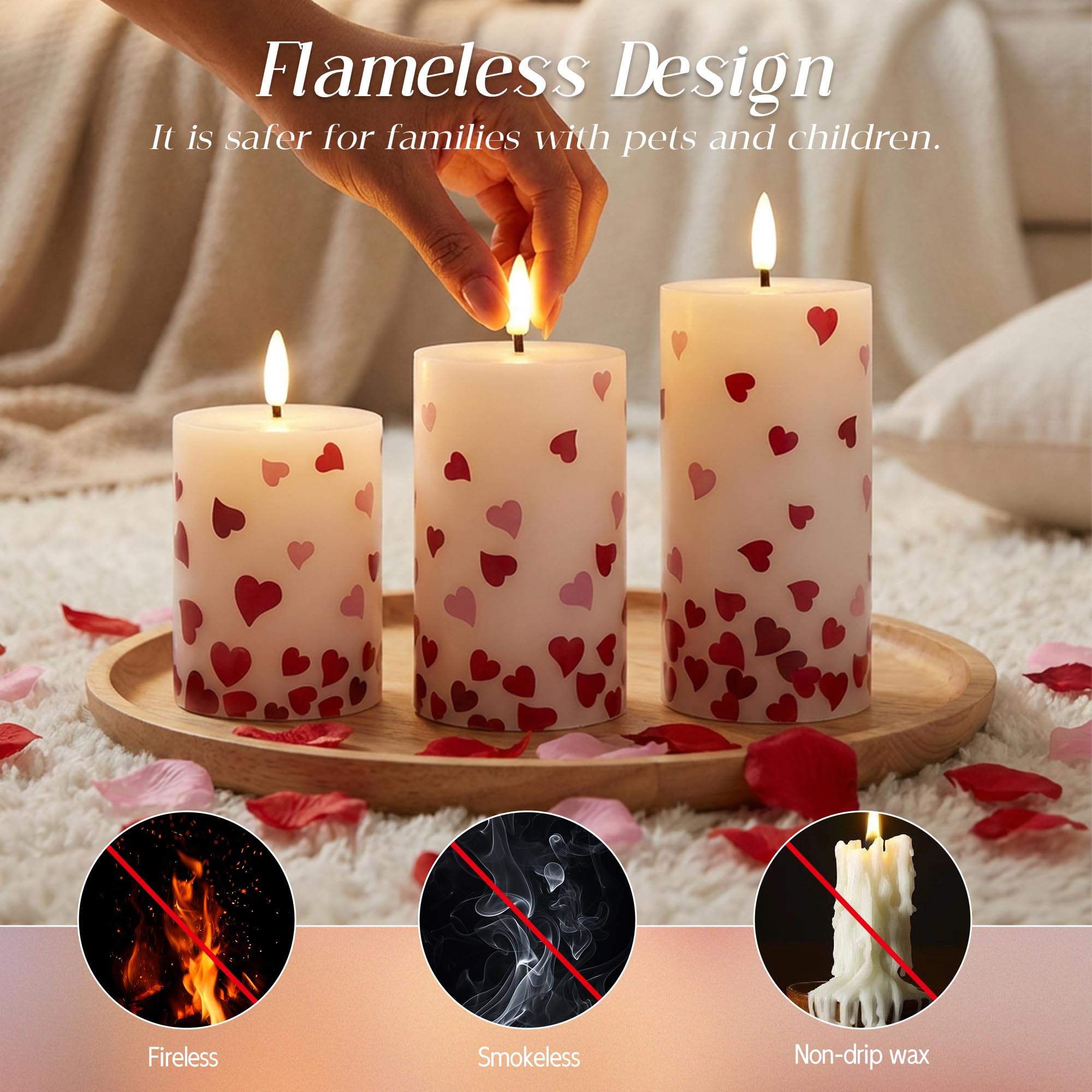 JOIONE battery-powered candles with long battery life and timer