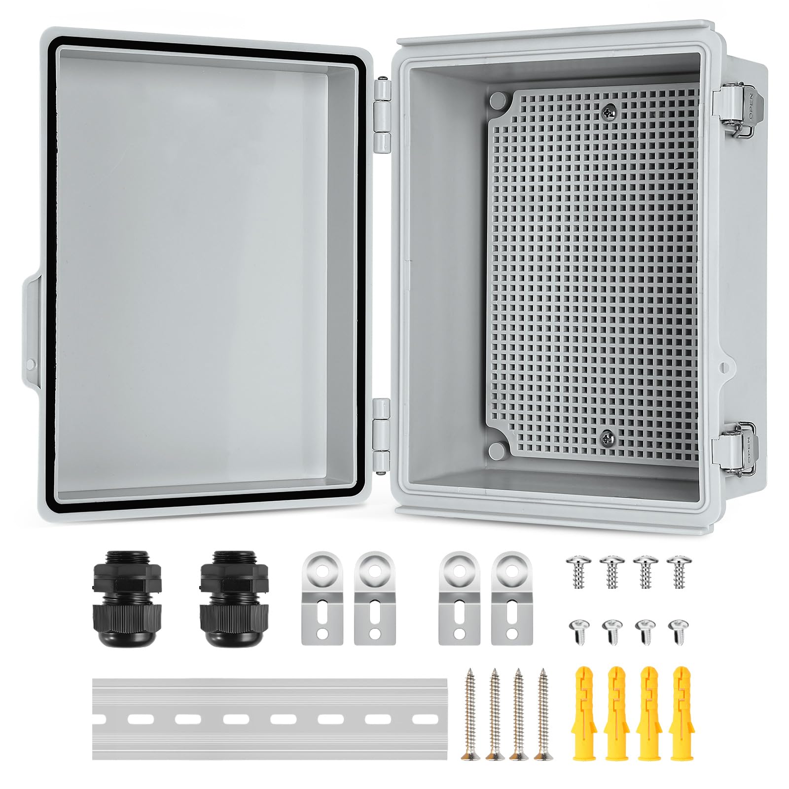 Joisyoya outdoor IP67 junction box front view showing rugged weather protection.