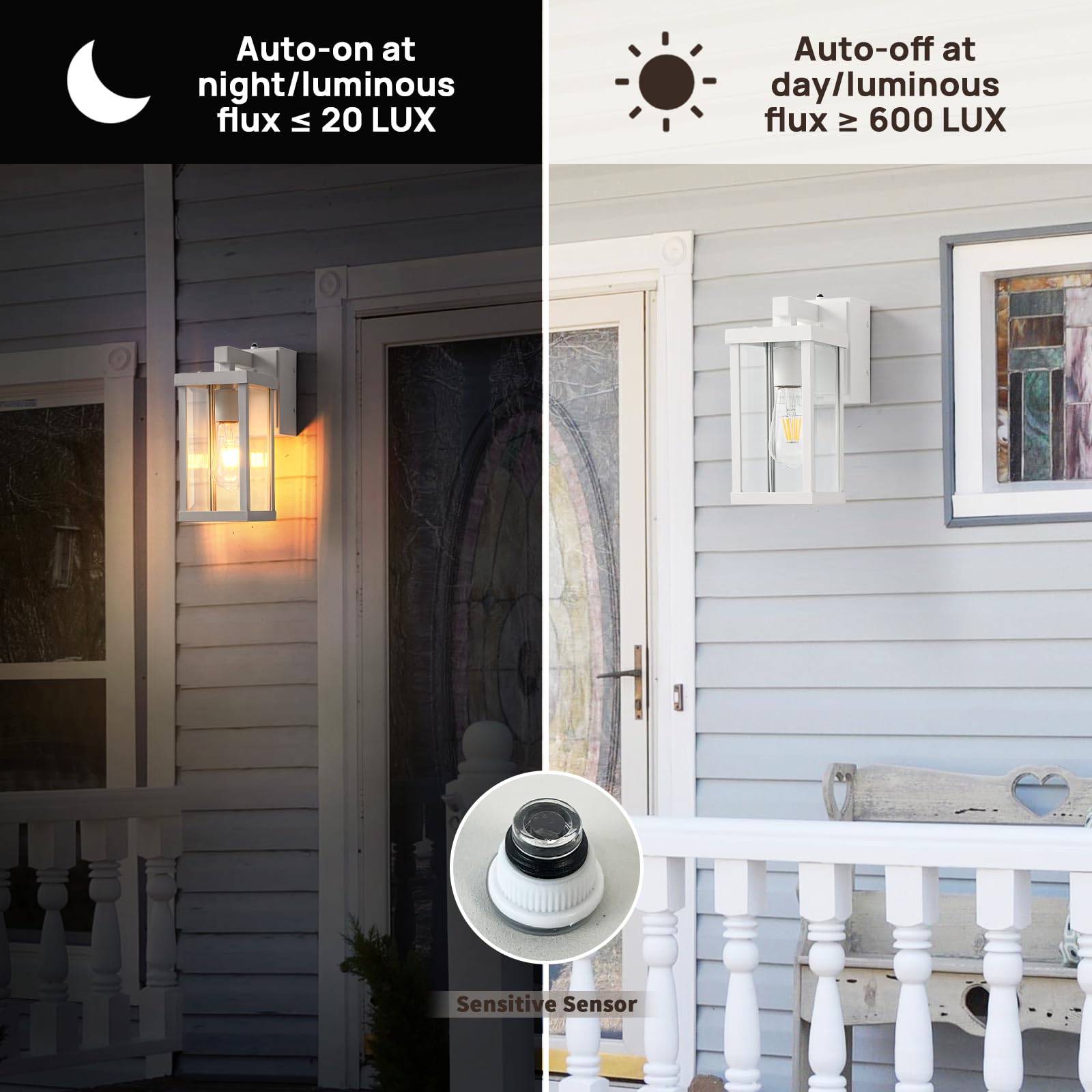 JOKAONOTL dusk-dawn sensor detail demonstrates automatic operation to reduce effort.