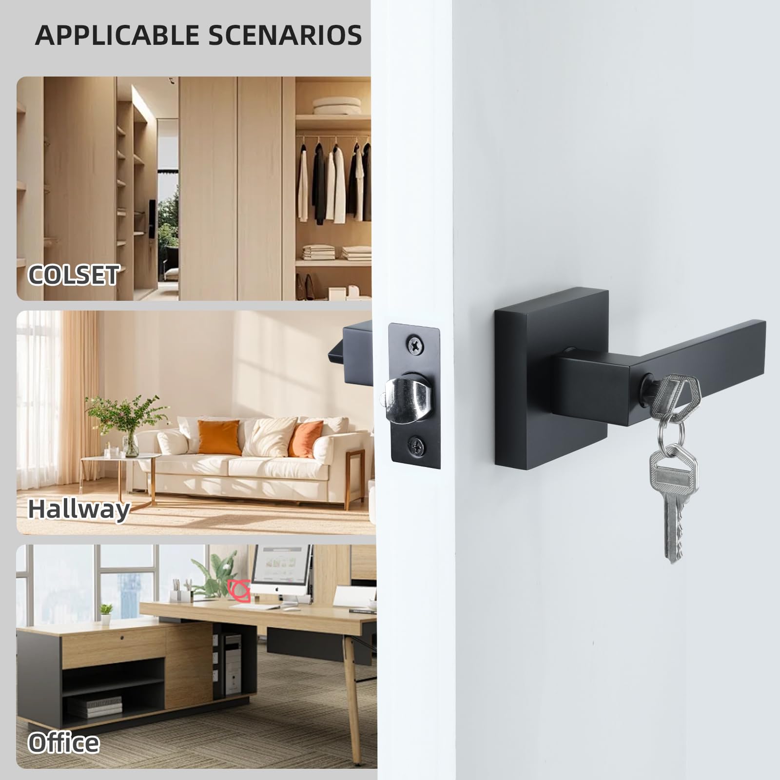 JO.KO adjustable backset fits 2-3/8 to 2-3/4 inch doors.
