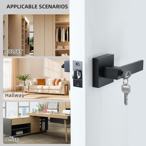 JO.KO adjustable backset fits 2-3/8 to 2-3/4 inch doors.
