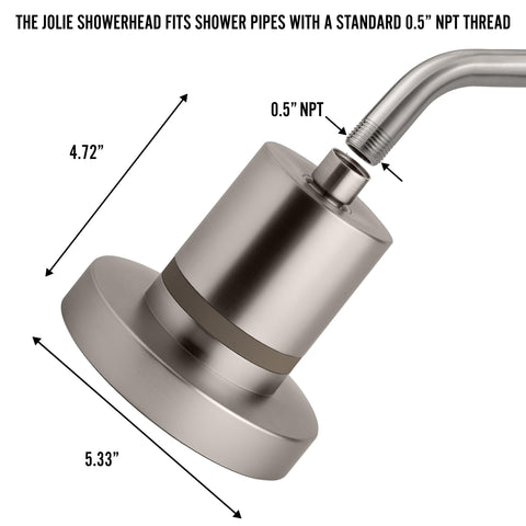 Filtered water from Jolie showerhead supporting cleaner skin and radiant hair