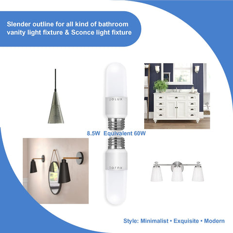 Jolux bulb suitable for damp locations and protected environments.