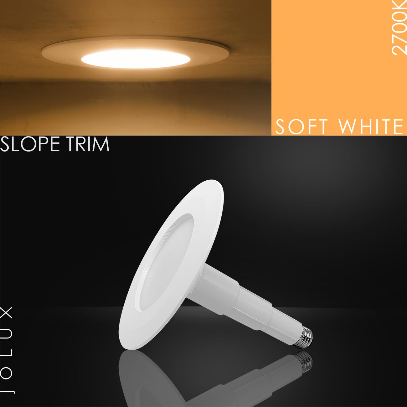 Close-up of Jolux bevel trim offering a sleek finish.