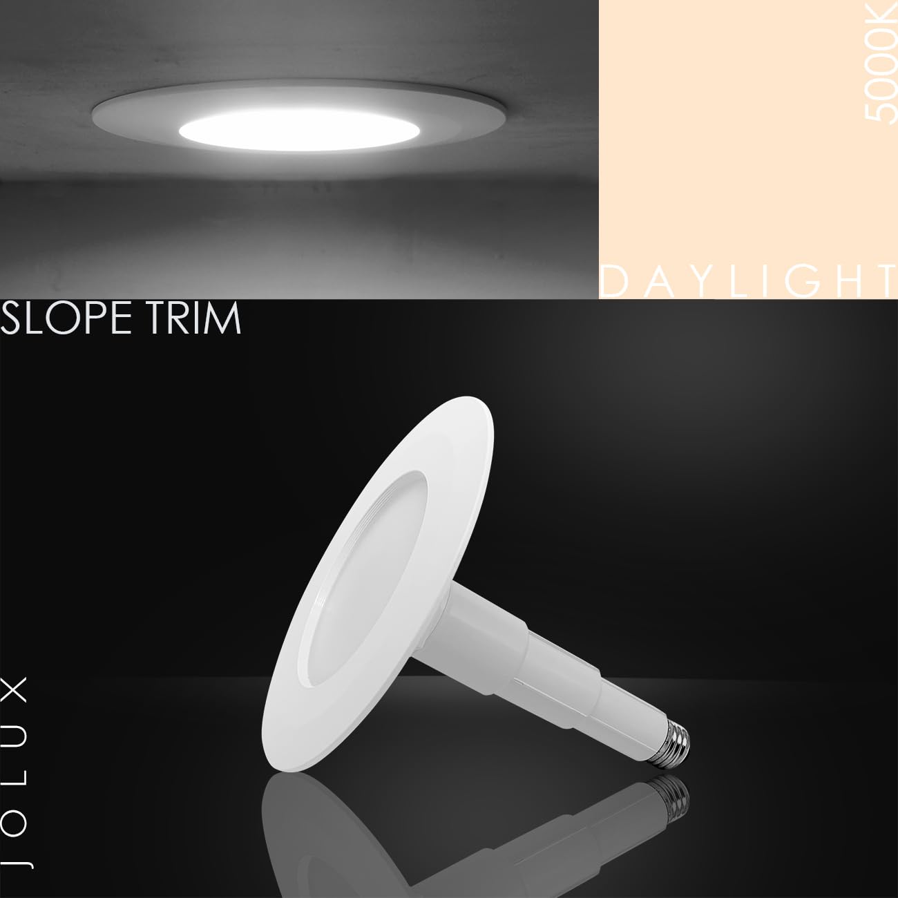 Jolux LED can light dimmable adjustable provides smooth dimming for living spaces