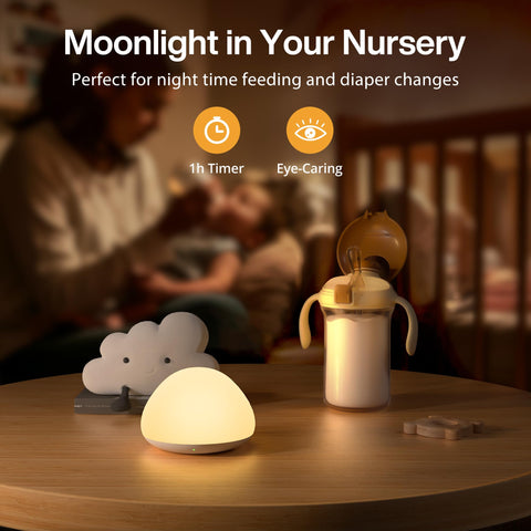 JolyWell 2700K warm glow creates a cozy nursery atmosphere.