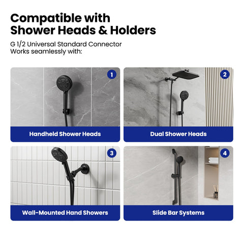 JOMOO leak-proof connection minimizes drips during showers.
