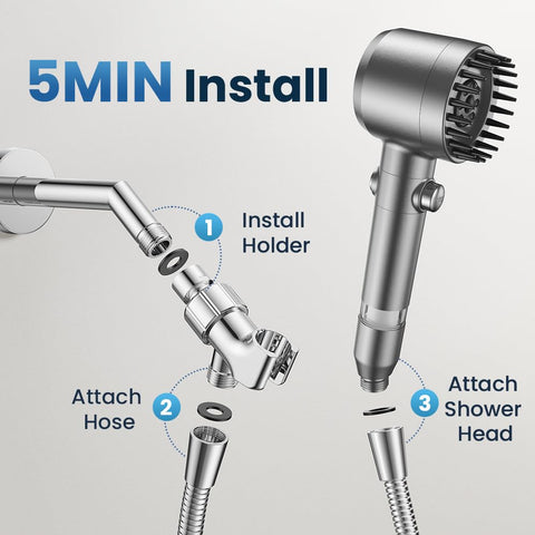 JOMST extra filters included for long-term clean showers.