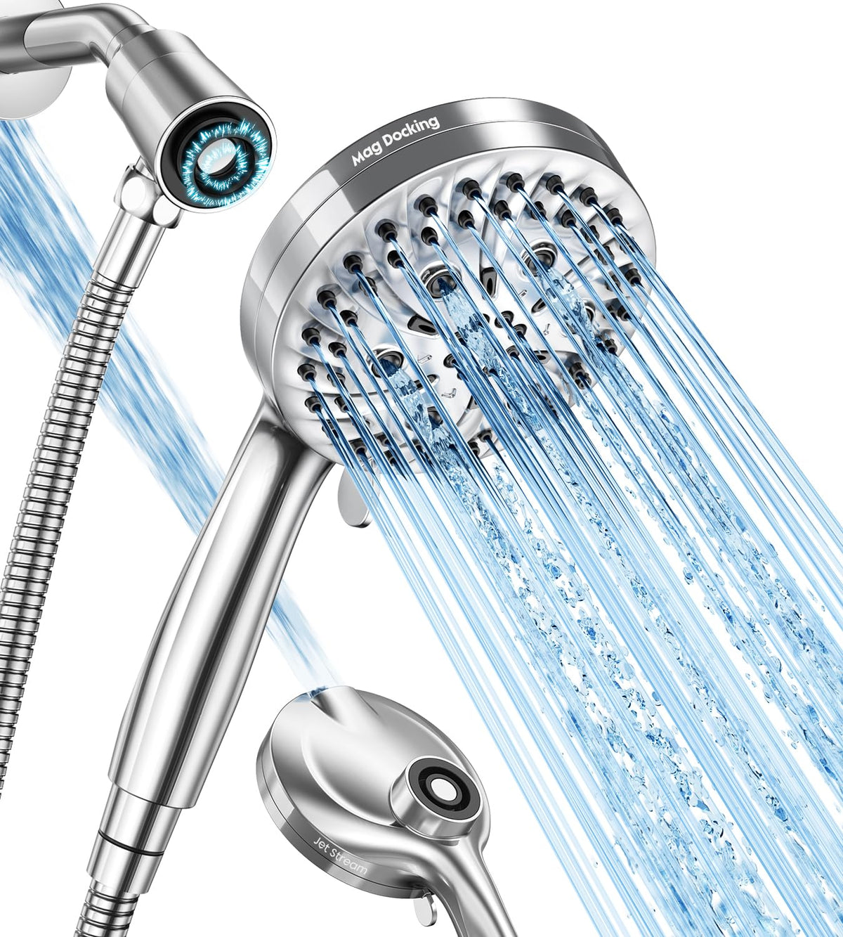 Jomst handheld shower head with 10 sprays for customization