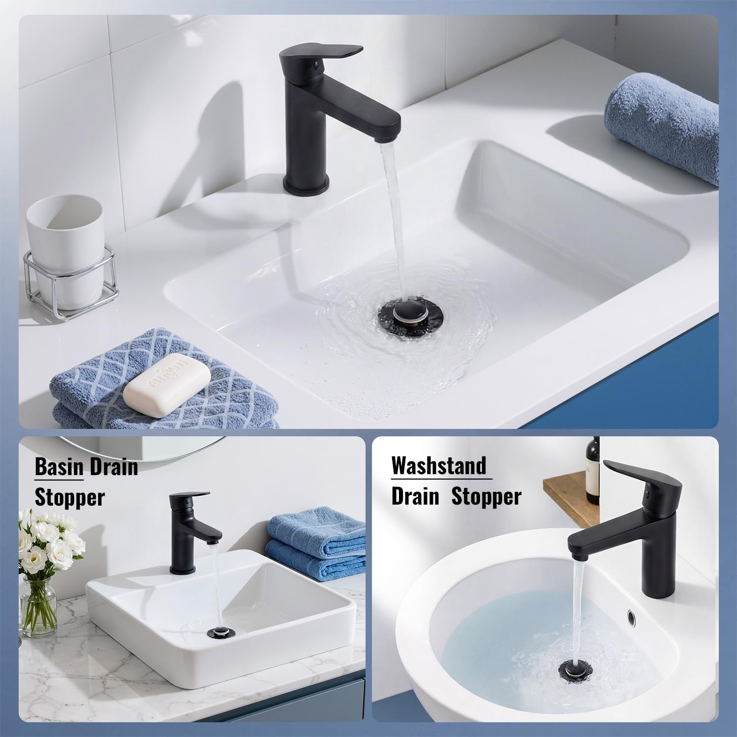 JOMSTHOME compatible with 1.1–2.36 inch drains.