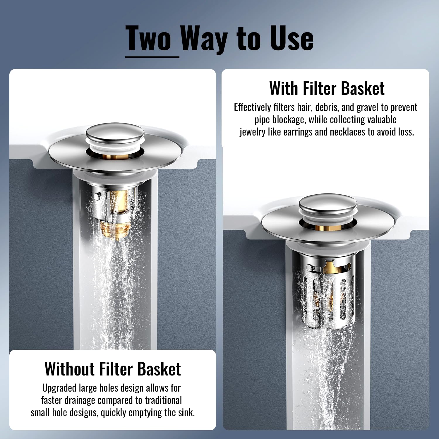 JOMSTHOME all-metal stopper with brass core illustrates durable, long-lasting construction