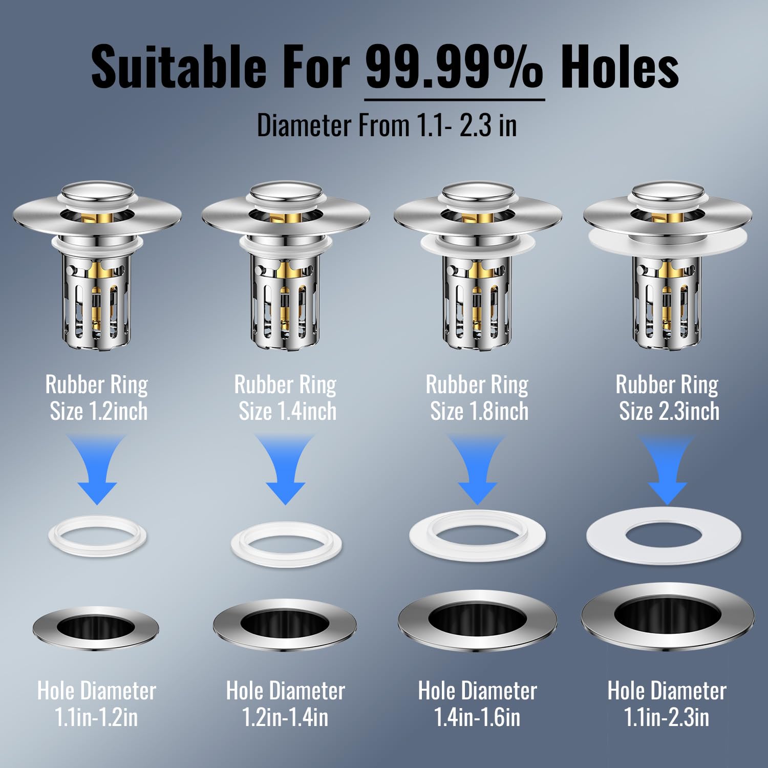 JOMSTHOME compact stopper set ready for daily bathroom use