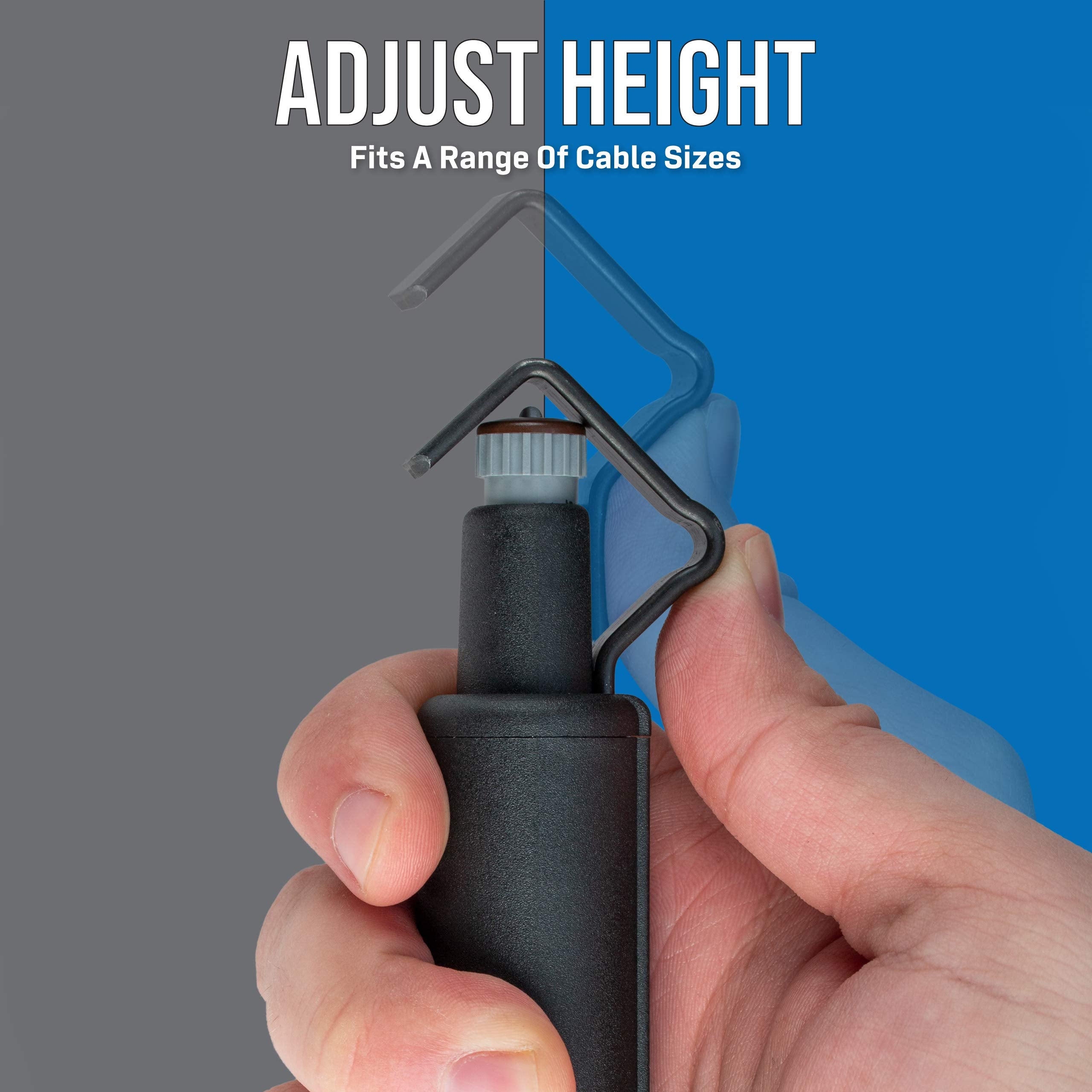 Jonard CST-1900 adjustable blade enables versatile stripping across sizes.