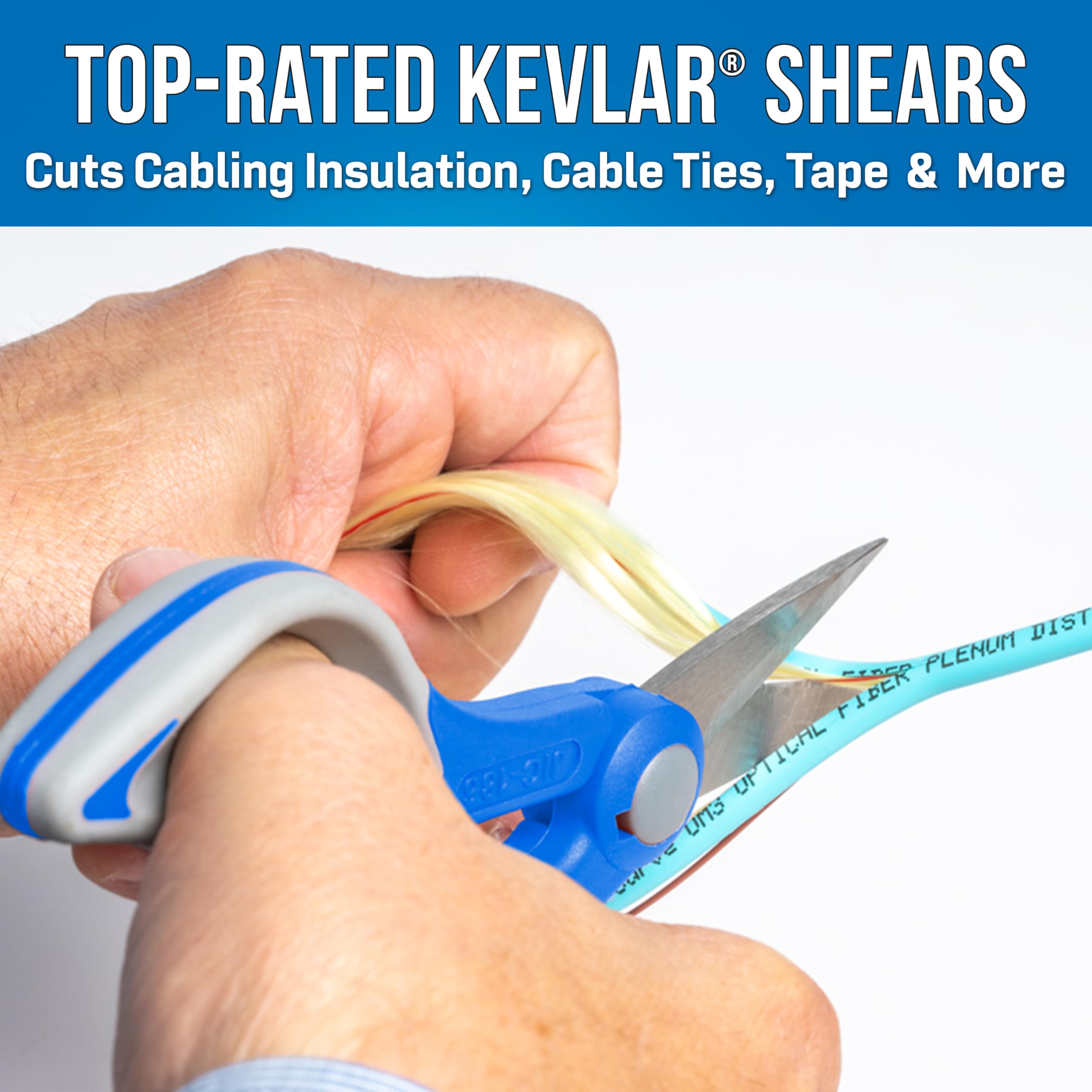 JIC-186 Kevlar cutting shears handling Kevlar and insulation