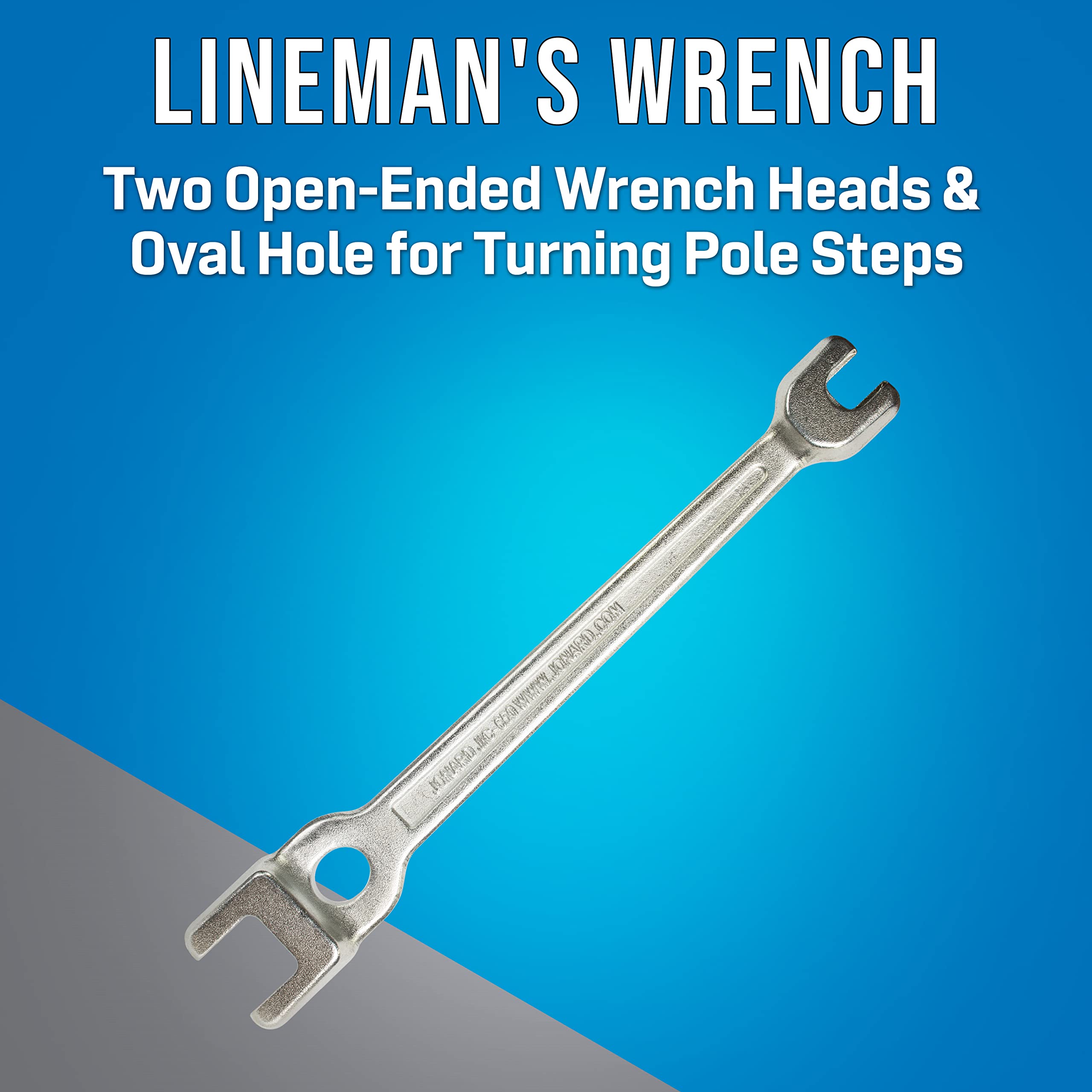 Jonard Tools JIC-650 lineman's wrench small end handles 3/8 and 1/2 bolts