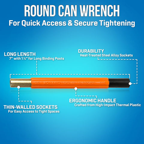 Jonard Tools M-216C/RX seven-inch reach helps access deep binding posts.