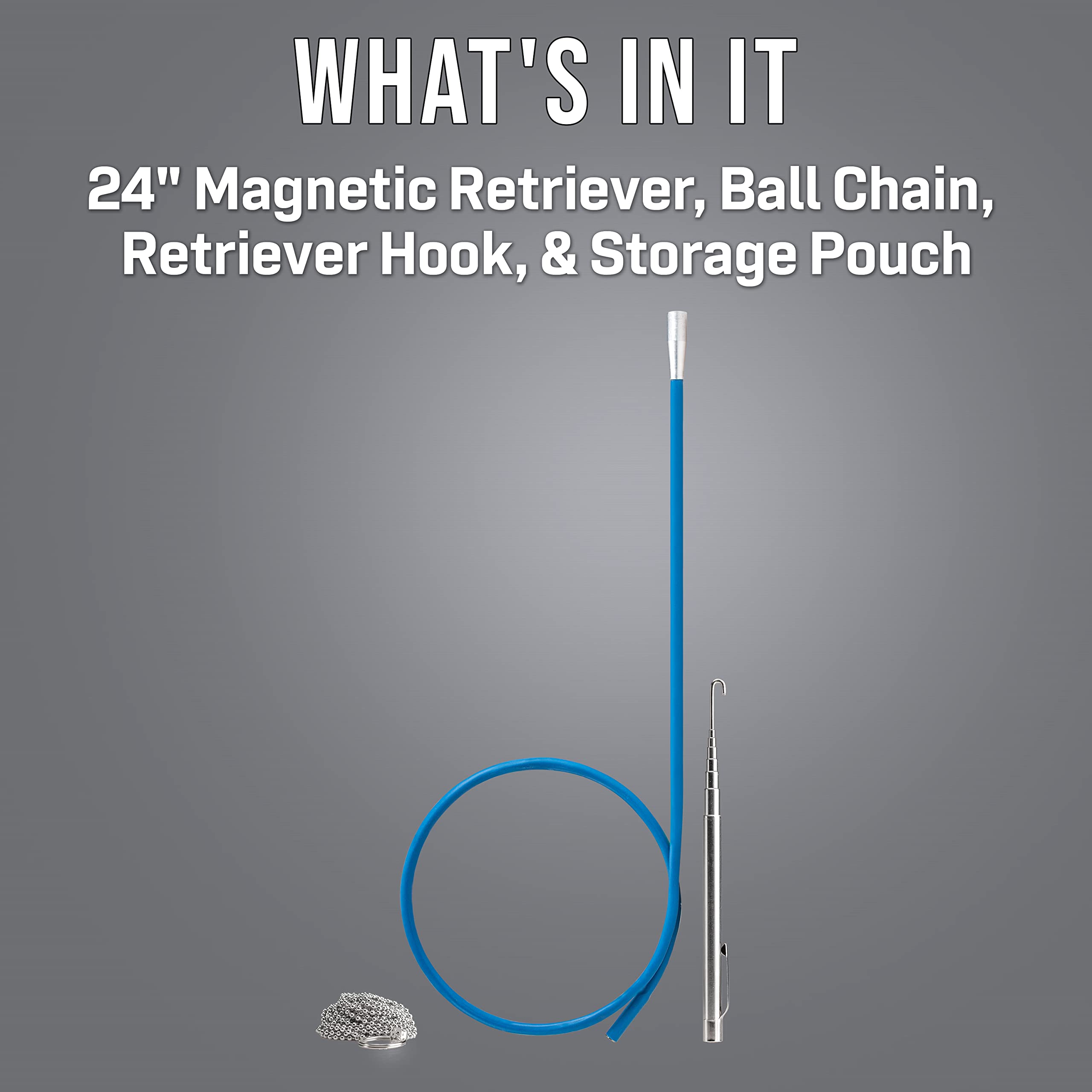 Jonard Tools MRS-24 10 ft ball chain with stop ring for wall fishing.