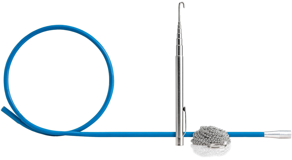 Jonard Tools MRS-24 magnetic retriever bent to reach tight spaces.