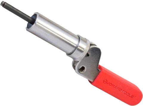 Jonard Tools TTBW-158 barrel fastener plunger in use on a 0.158-inch Highfield lock