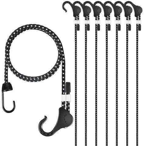 Joneaz adjustable 48-inch bungee cords securing cargo for versatile use