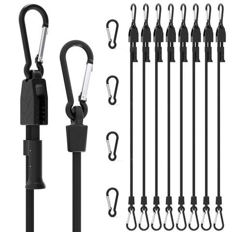 Joneaz bungee cords with 48-inch length and slide-to-lock for a precise fit.