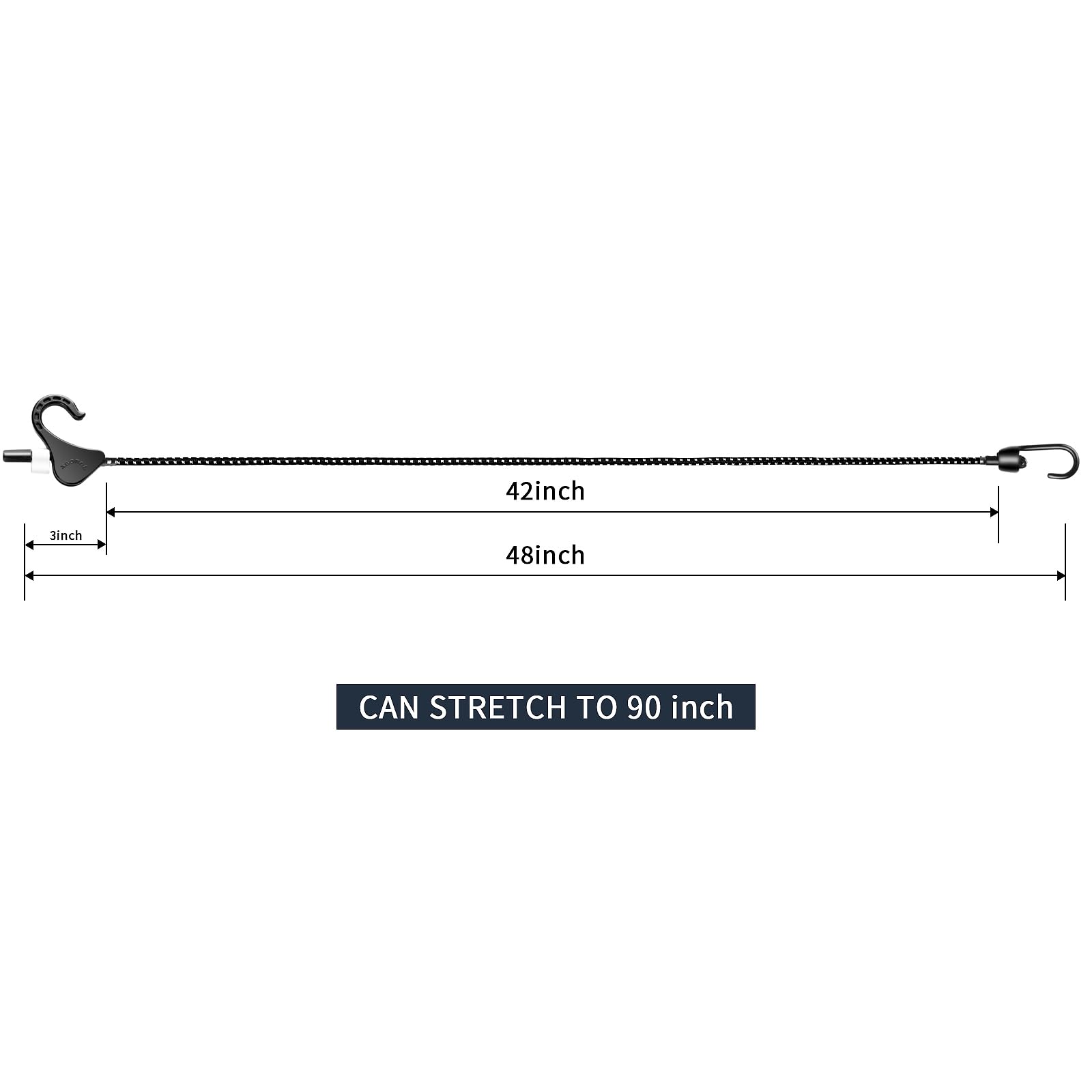 Joneaz heavy-duty bungee with 8mm core showing strong elasticity