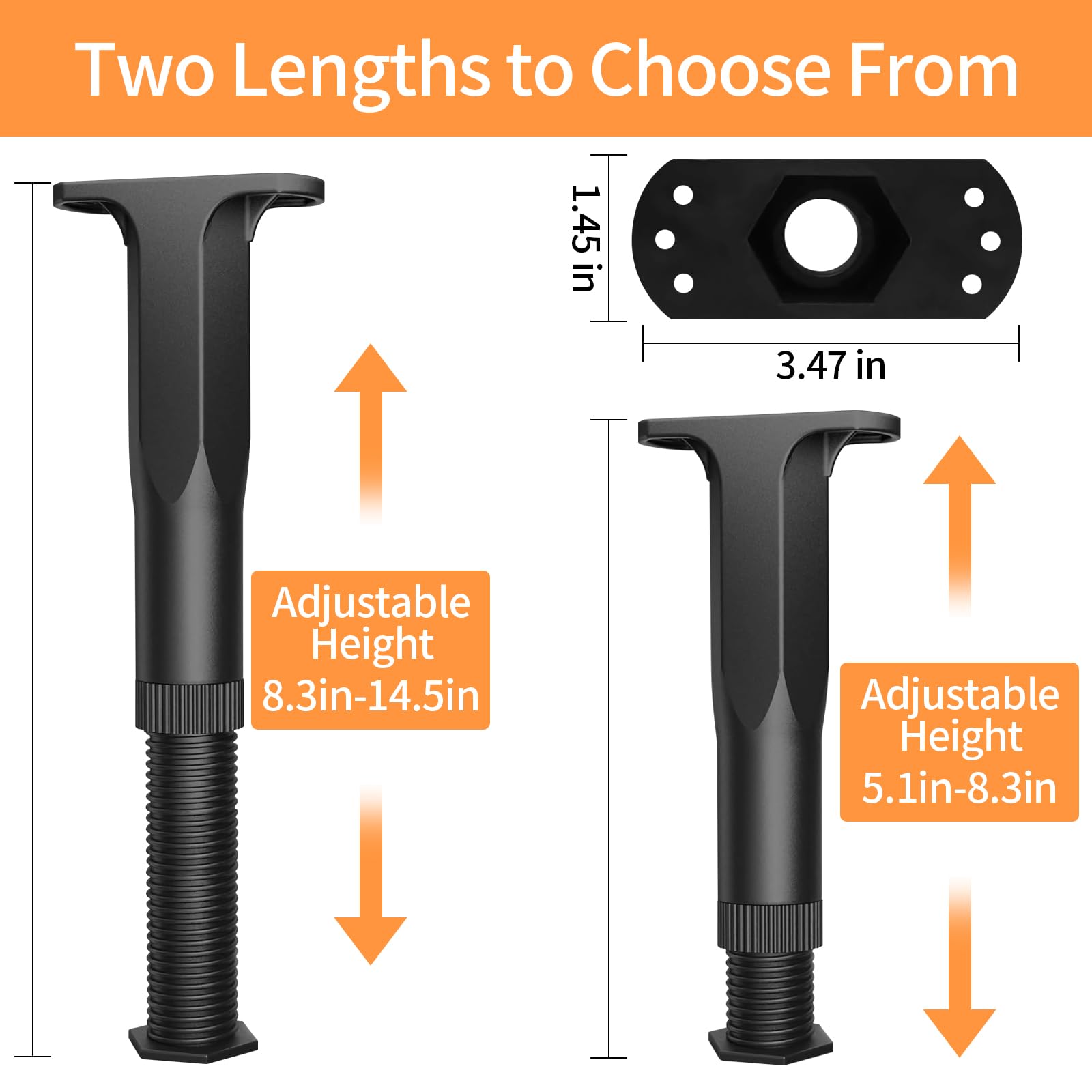 Jonkehai heavy-duty threaded rod provides strong, long-lasting support for heavy furniture.