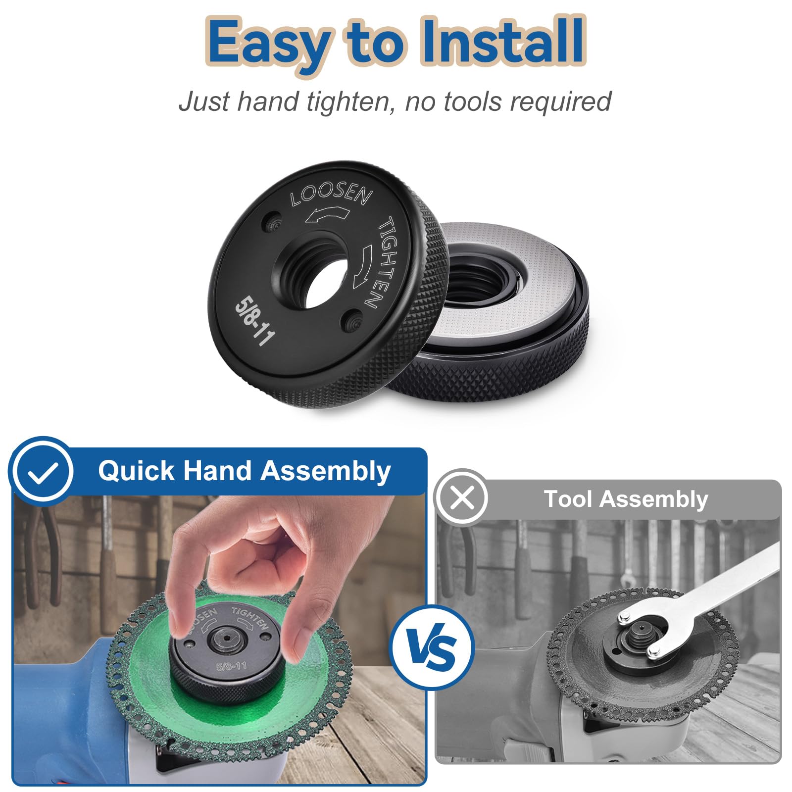 JonPhoe diamond disc fixation nut keeps blades securely mounted
