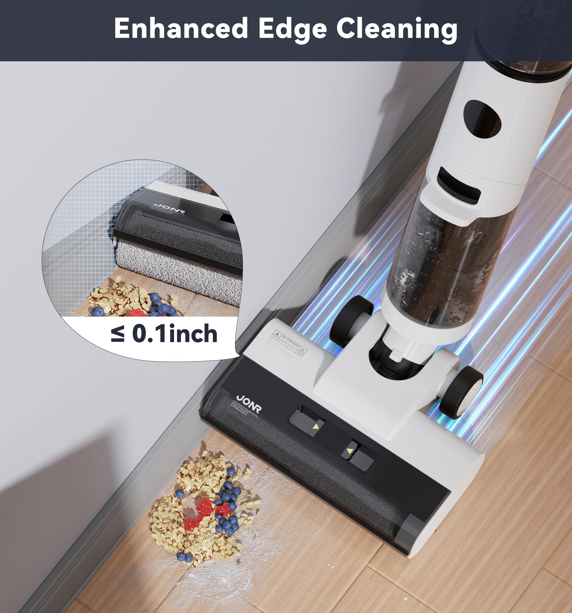 JONR ED12 one-click self-cleaning roller saves time and reduces mess.