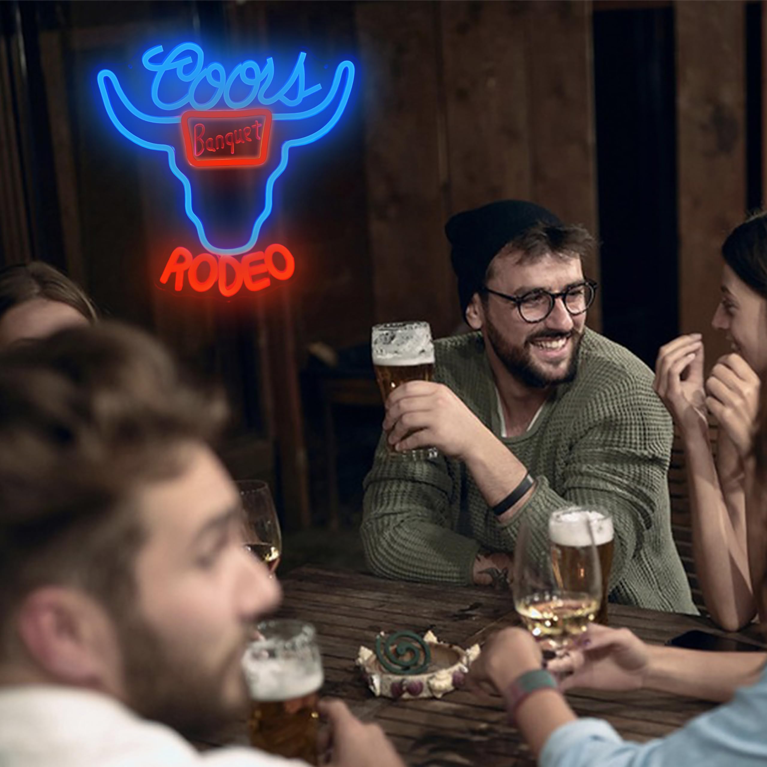 JooeTuu Cowboy Beer Neon Sign offers customizable lighting