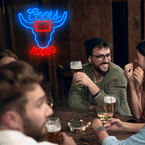 JooeTuu Cowboy Beer Neon Sign offers customizable lighting