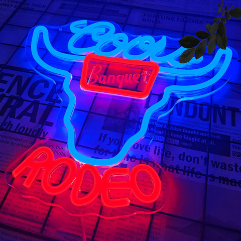 JooeTuu Neon Sign Installation features pre-drilled holes for hanging