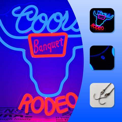 JooeTuu Beer Neon Sign Night mode enhances cozy evenings