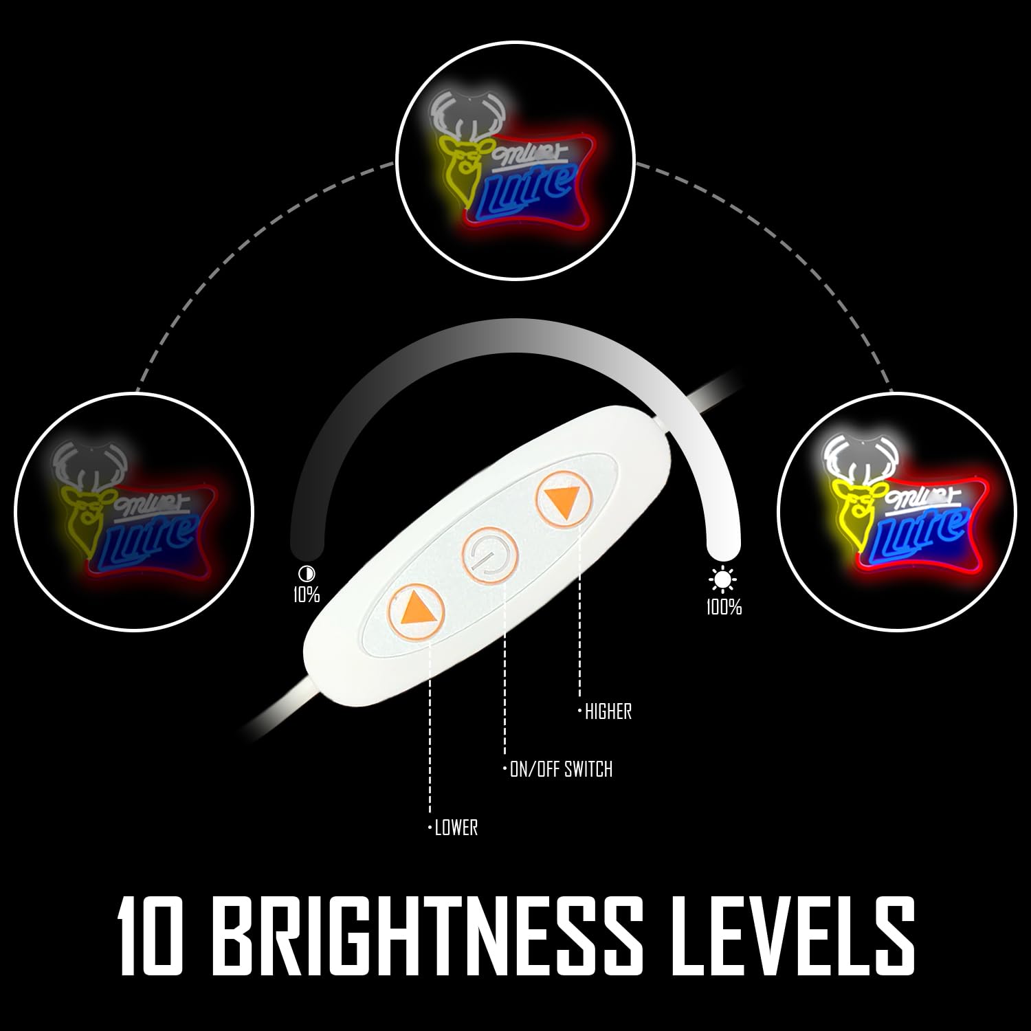 JooeTuu pub neon light with USB power for easy setup.