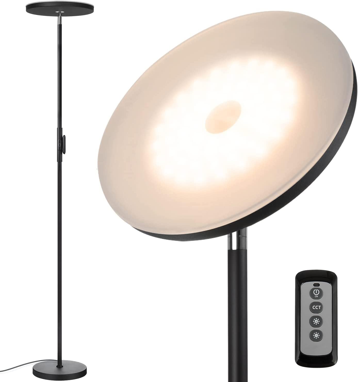 JOOFO floor lamp with remote control for convenient lighting from the sofa