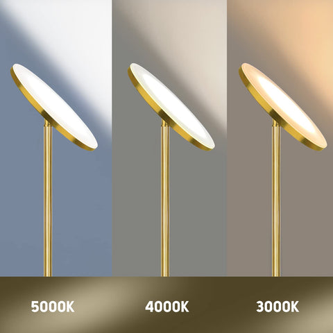 JOOFO sky LED floor lamp touch control for effortless dimming from sofa