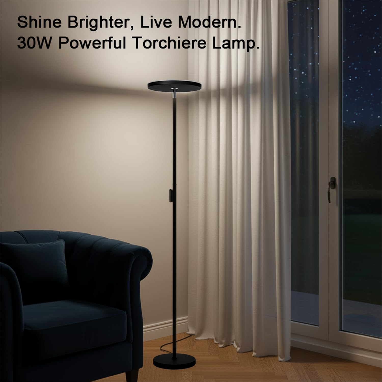 JOOFO floor lamp with touch control for stepless brightness at your fingertips