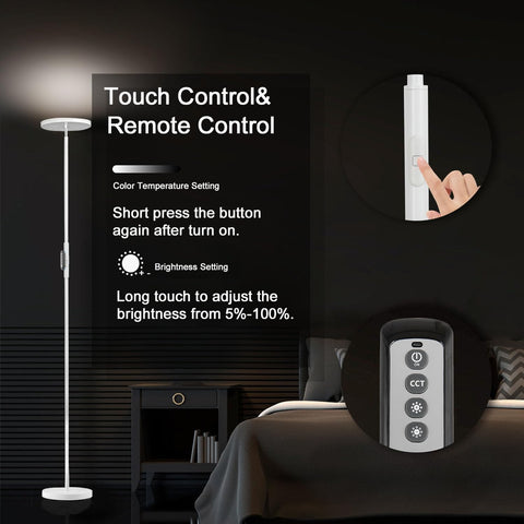 JOOFO touch control with stepless dimming for easy brightness adjustment