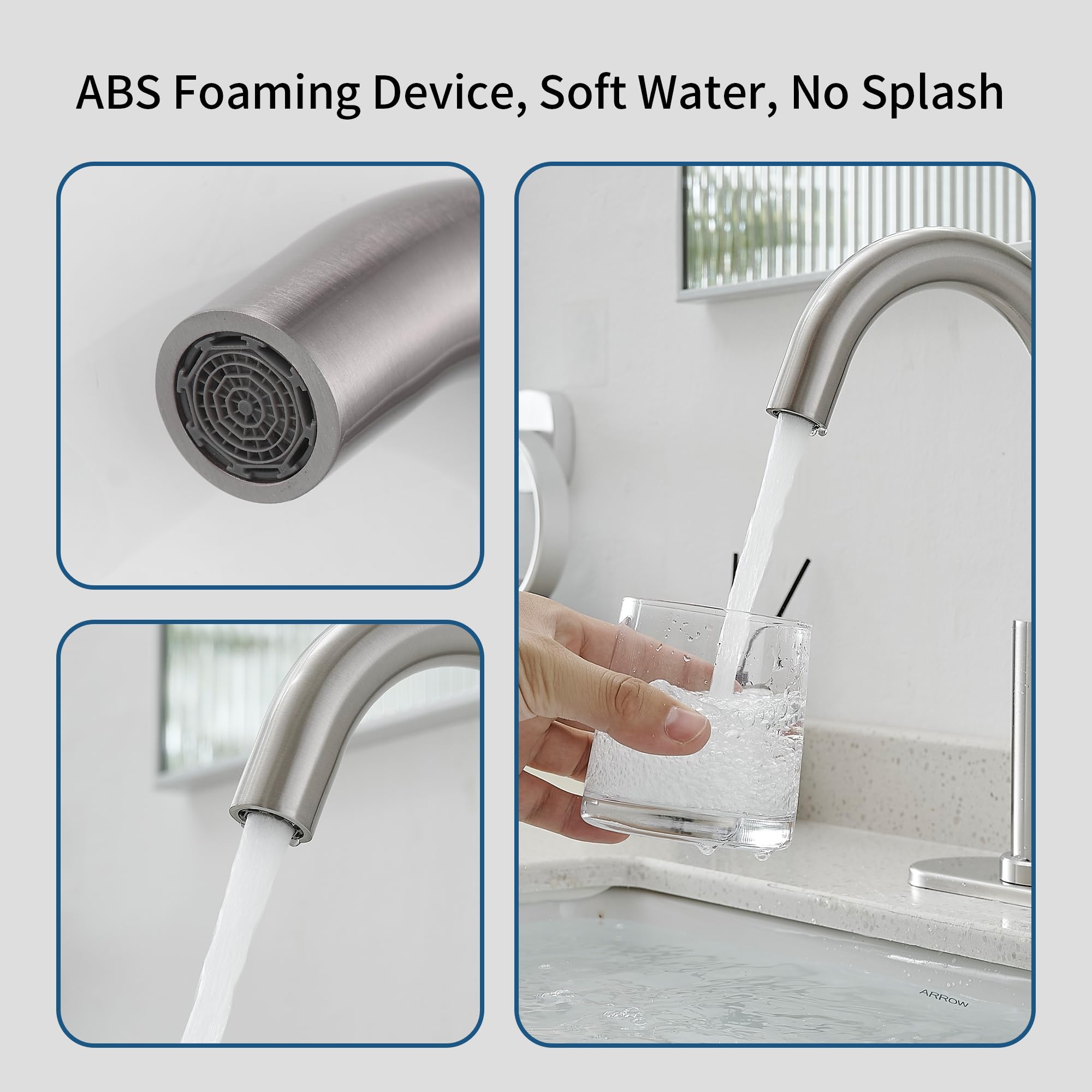 JOOM brushed faucet features stainless steel 304 construction for durability