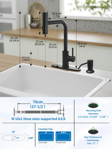 JOOM faucet with 360 swivel spout for flexible reach