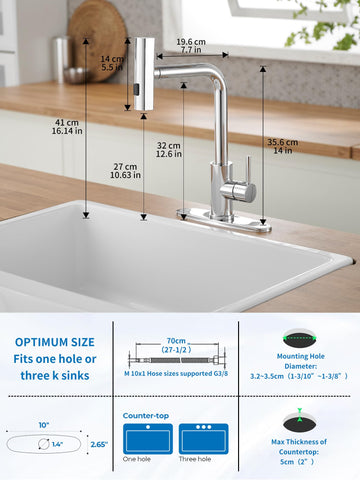 JOOM single-handle control simplifies temperature and flow adjustments with one hand.