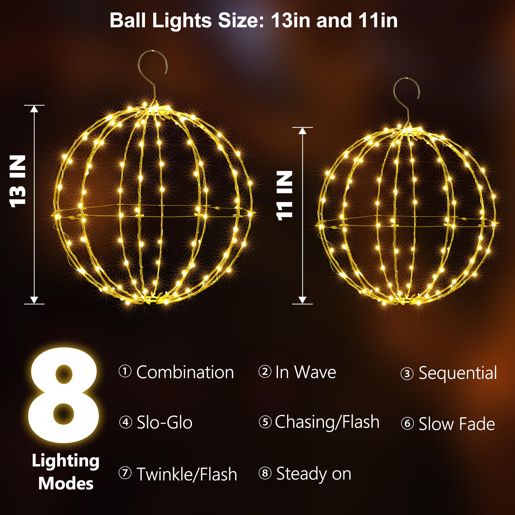 Joomer 11-inch foldable globe light for cozy room ambiance.