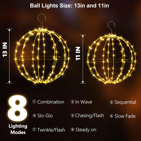 Joomer 11-inch foldable globe light for cozy room ambiance.
